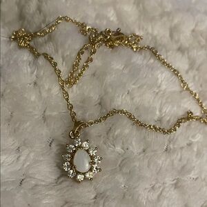 Gold and opal Pendant Necklace